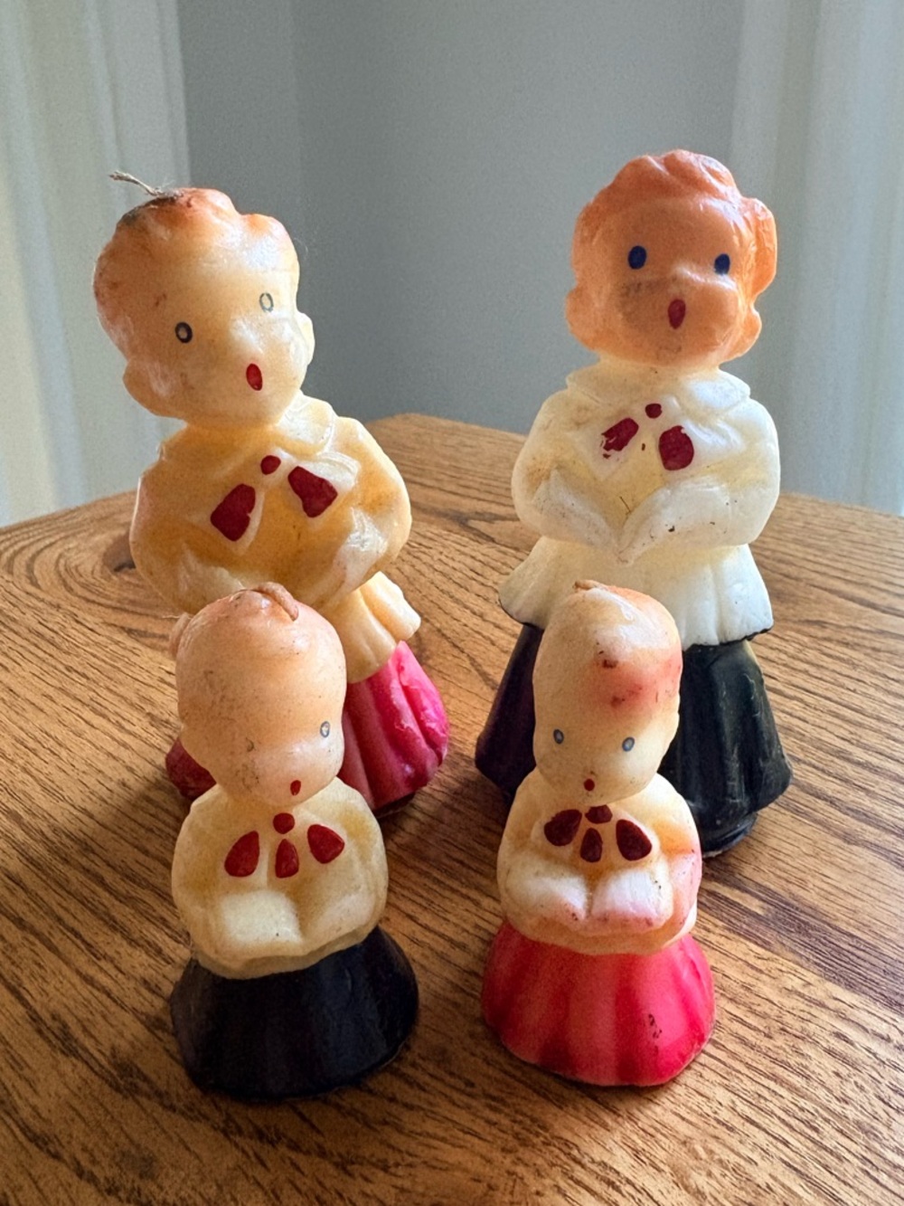 Vintage Gurley Candle- choir boys set of 4- Made in Buffalo NY
